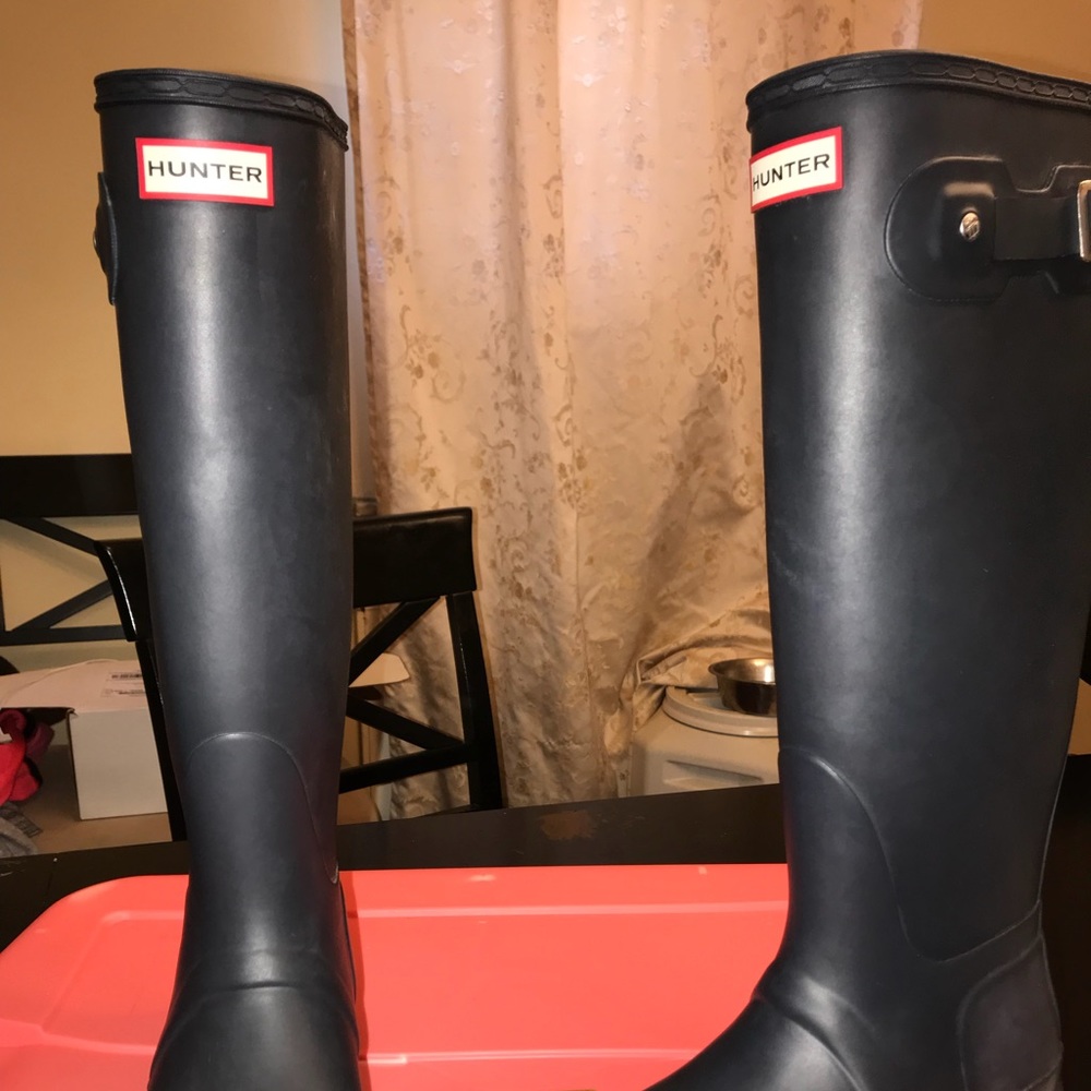 Matte Navy blue Hunter Tall Rain Boots